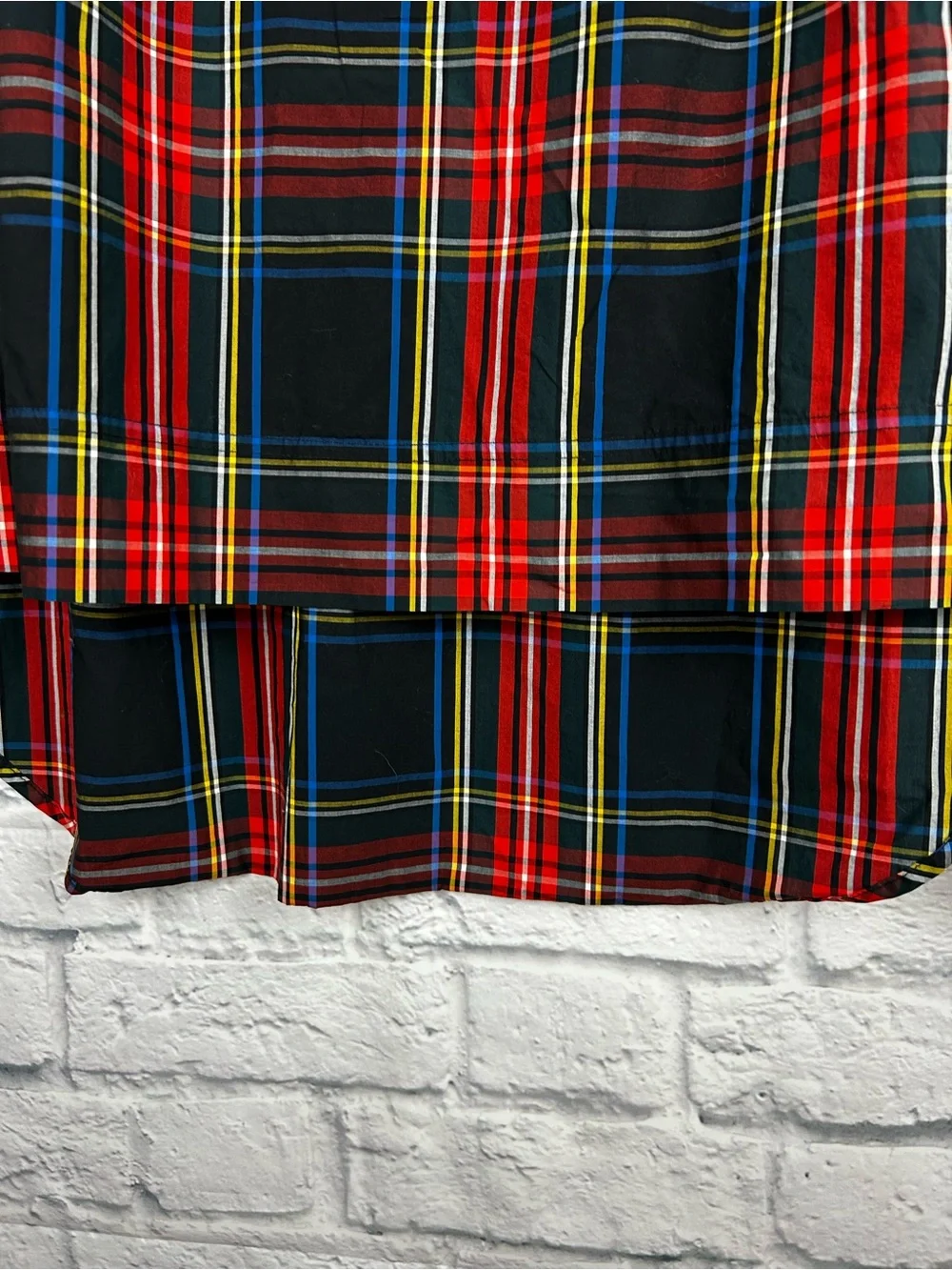 J.Crew K6797 Stewart Plaid Jeweled Funnel Neck Top NWT Size 8 Holiday